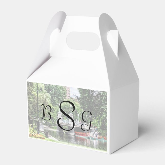 Boston MA - Boston Public Garden Bridge Favor Boxes (Back Side)