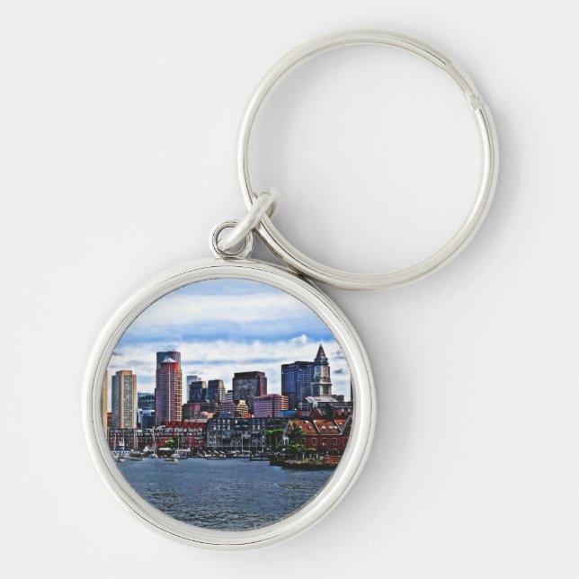 Boston MA - Inner Harbor Keychain (Front)
