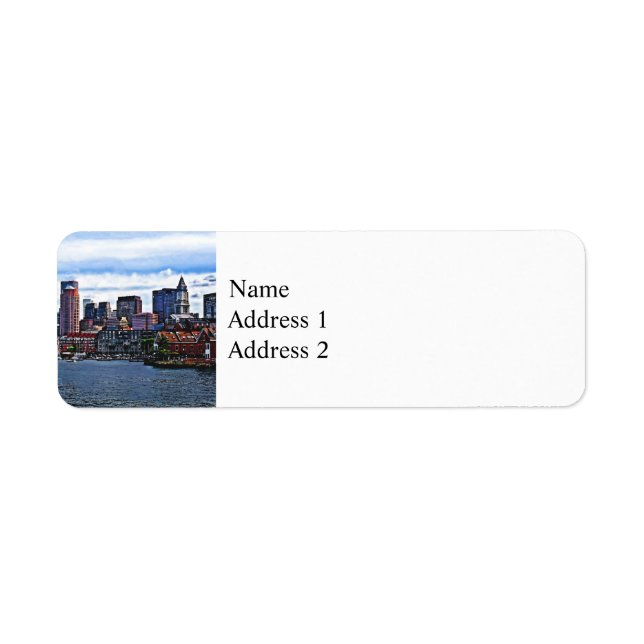 Boston MA - Inner Harbor Label (Front)