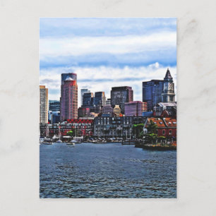 Boston MA - Inner Harbor Postcard