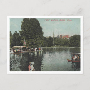 Boston MA, Public Gardens 1910 Postcard