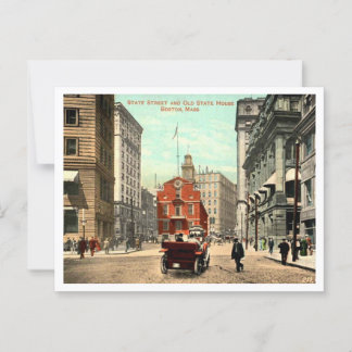 Boston MA State Street Vintage 1910s Postcard