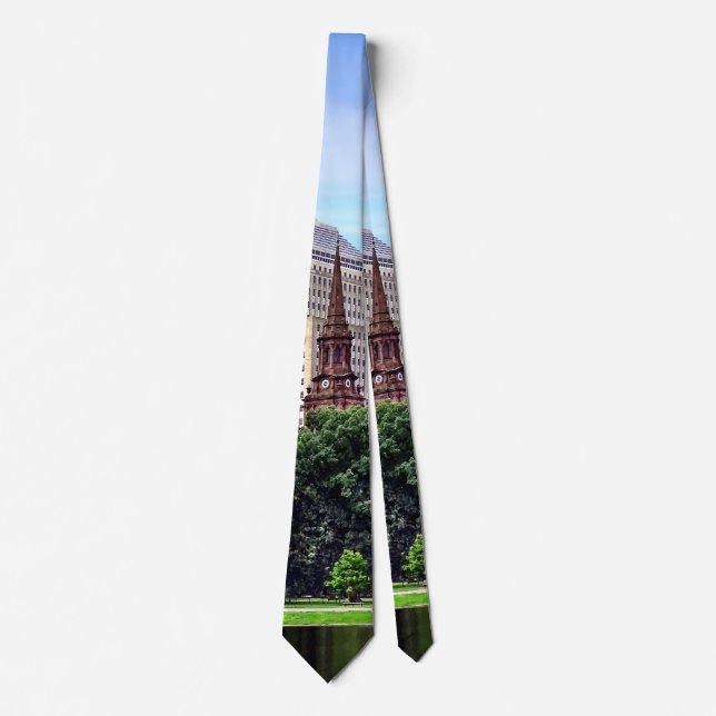 Boston MA - View From Boston Public Garden Neck Tie (Front)