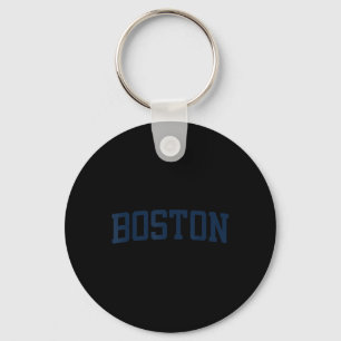 Boston Machusetts Collegiate Style Varsity Block L Keychain
