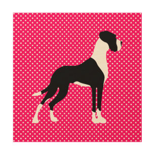 Boston Mantle Great Dane Illustration Wood Wall Decor