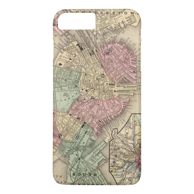 Boston Map by Mitchell Case-Mate iPhone Case (Back)