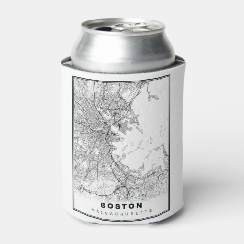 Boston Map Can Cooler