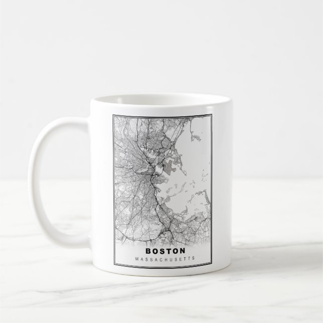 Boston Map Coffee Mug (Left)