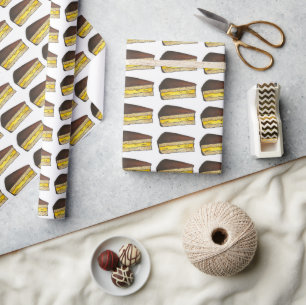 Boston Mass Cream Pie Slice Food Foodie Dessert Wrapping Paper