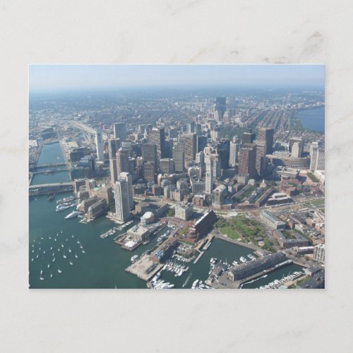 Boston Mass Skyline Postcard