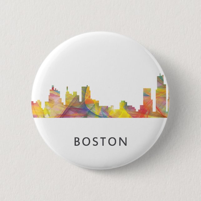 BOSTON MASS. SKYLINE WB1- BUTTON (Front)