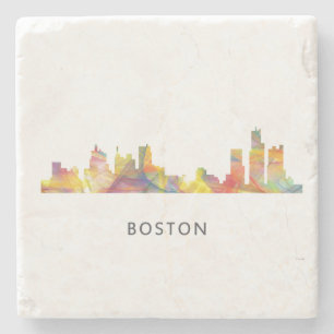 BOSTON MASS. SKYLINE WB1- STONE COASTER