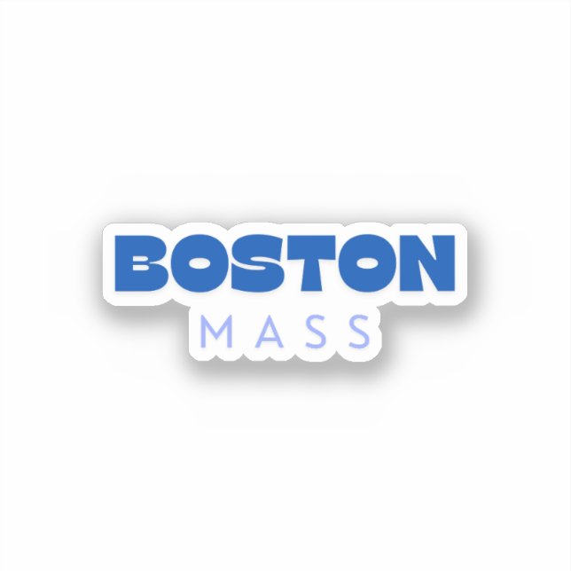 Boston Mass Sticker (Front)