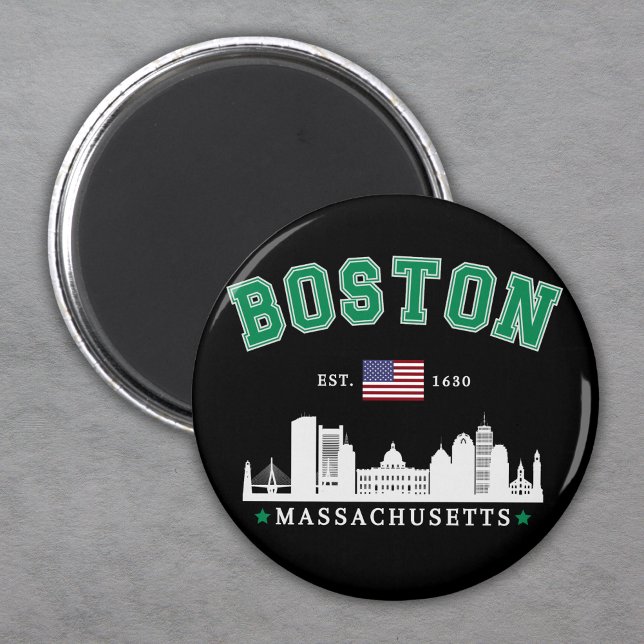 Boston Massachusetts. 1630 Funny Travel Magnet (Creator Uploaded)