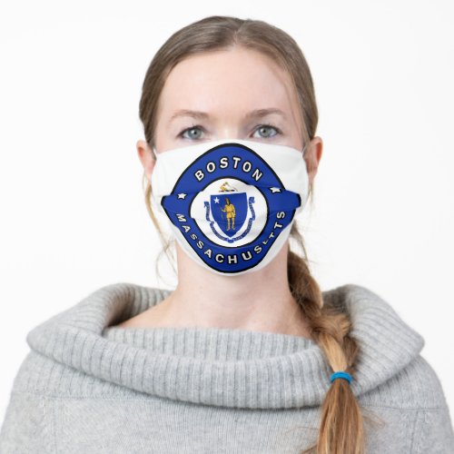Boston Massachusetts Adult Cloth Face Mask