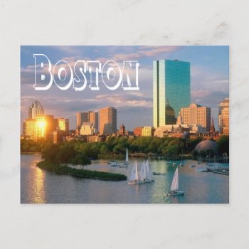 Boston  Massachusetts - Boston Harbor Post Card by merrydestinations at Zazzle