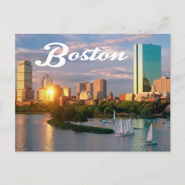 Boston, Massachusetts - Boston Harbor Post Card (Front)