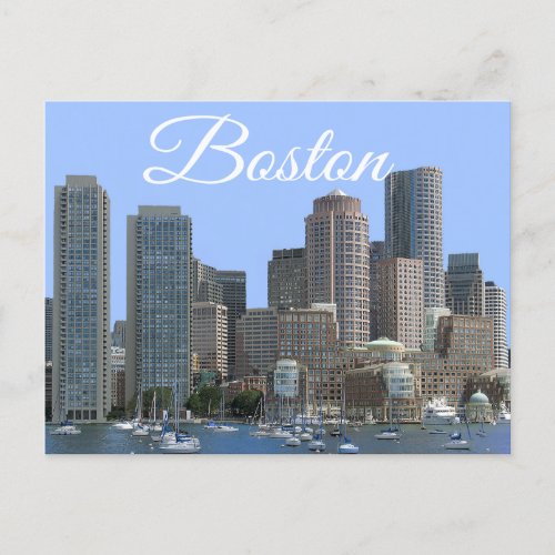 Boston Massachusetts _ Boston Harbor Post Card