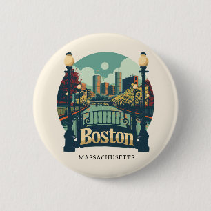 Boston Massachusetts Button