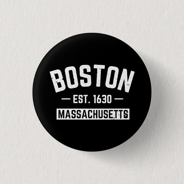 Boston Massachusetts   Button (Front)