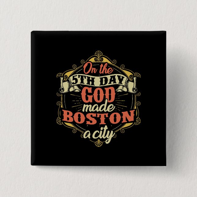 Boston Massachusetts Button (Front)