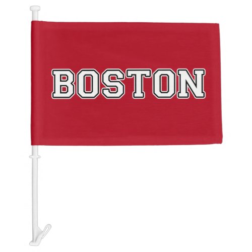 Boston Massachusetts Car Flag