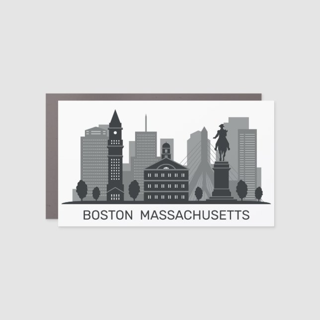 Boston Massachusetts Car Magnet (Front)