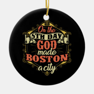 Boston Massachusetts Ceramic Ornament