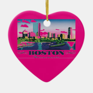 Boston, Massachusetts Ceramic Ornament