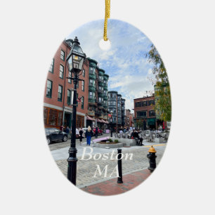 Boston Massachusetts Ceramic Ornament