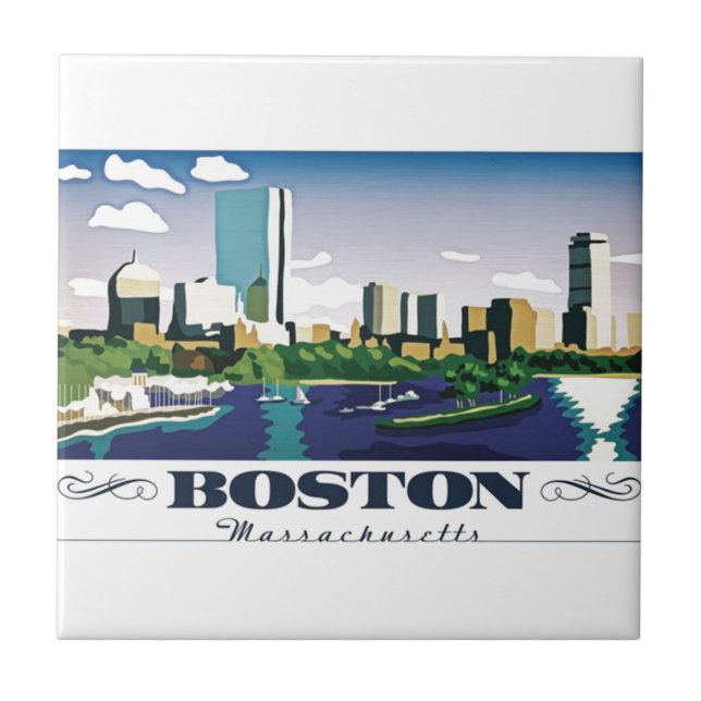Boston, Massachusetts Ceramic Tile (Front)