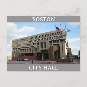 Boston Massachusetts City Hall Travel Postcard
