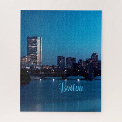 Boston Massachusetts City Skyline Jigsaw Puzzle