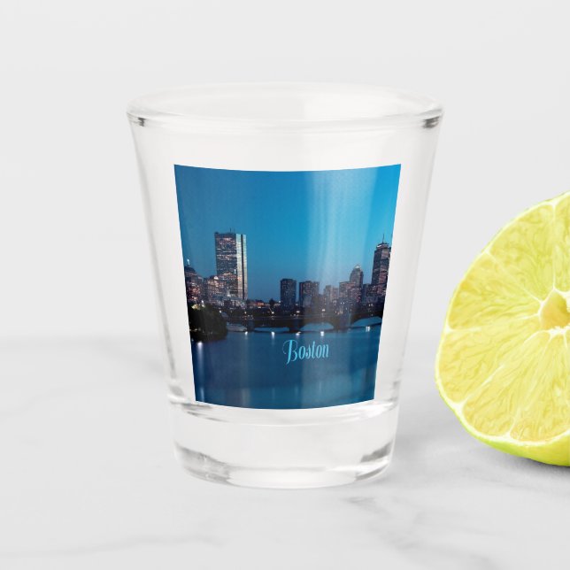 Boston Massachusetts City Skyline Shot Glass (Front)