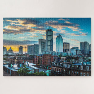 Boston Massachusetts City Skyline Travel Photo Jigsaw Puzzle