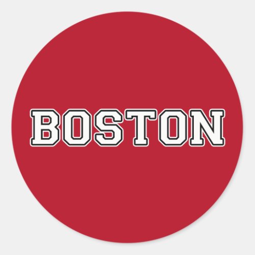 Boston Massachusetts Classic Round Sticker