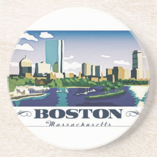 Boston, Massachusetts Drink Coaster