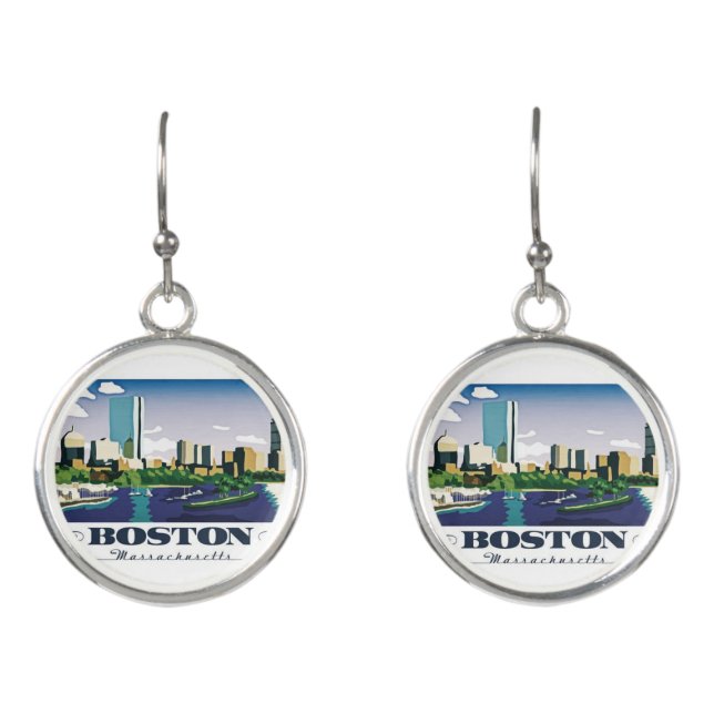Boston, Massachusetts Earrings (Front)