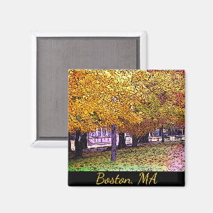 Boston, Massachusetts Fall Foliage Magnet