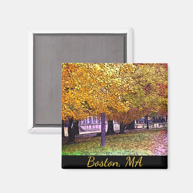 Boston, Massachusetts Fall Foliage  Magnet (Front/Back)