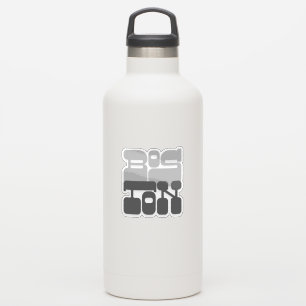 Boston Massachusetts Gray Bubble Letter Sticker