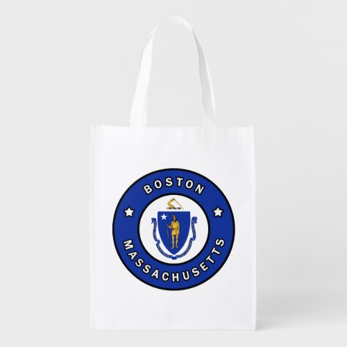 Boston Massachusetts Grocery Bag
