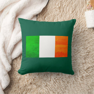 Boston Massachusetts Irish Flag – St Patricks Day Throw Pillow