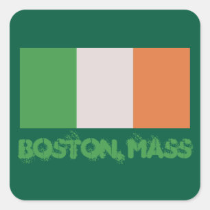 Boston, Massachusetts Irish Pride, St. Patrick's Square Sticker