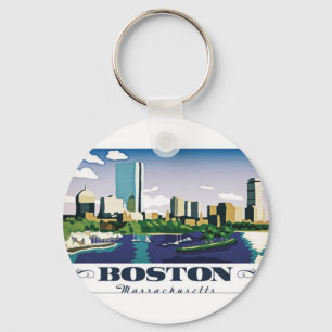 Boston, Massachusetts Keychain