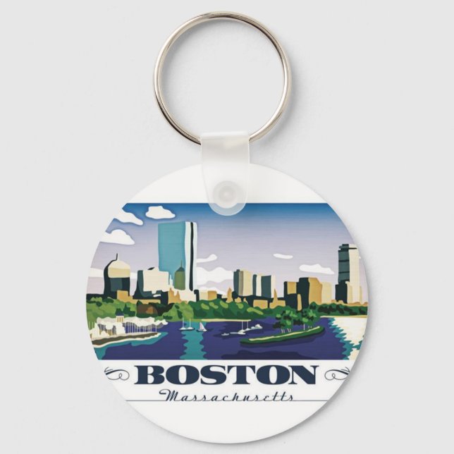 Boston, Massachusetts Keychain (Front)