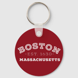 Boston Massachusetts Keychain
