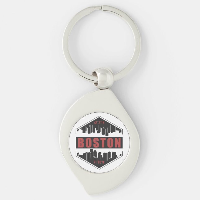 Boston Massachusetts Keychain (Front)