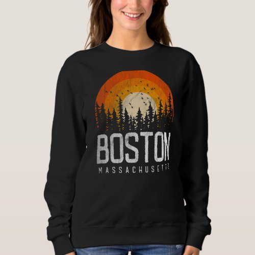 Boston Massachusetts MA  Vintage 70s 80s 90s Retro Sweatshirt