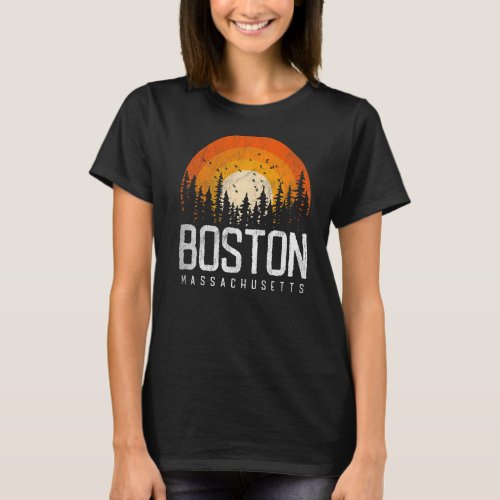 Boston Massachusetts MA  Vintage 70s 80s 90s Retro T_Shirt